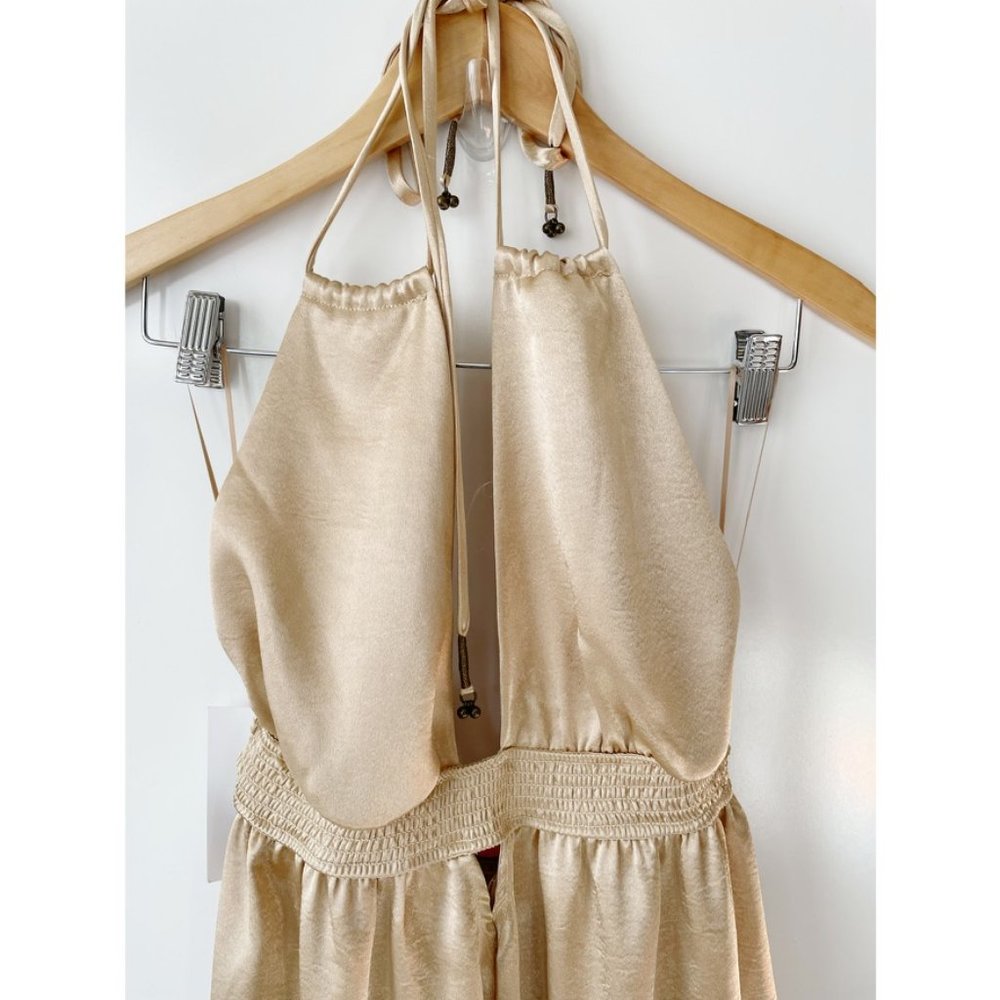 Free People Look Into the Sun Maxi Dress Gold XS NWT - Picture 4 of 8